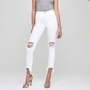 l’agence white ripped jeans